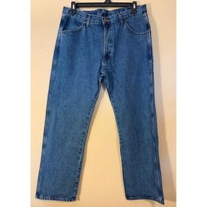Rustler Wrangler Jeans Men 36x30 Blue Regular Fit Straight Denim Casual NEW